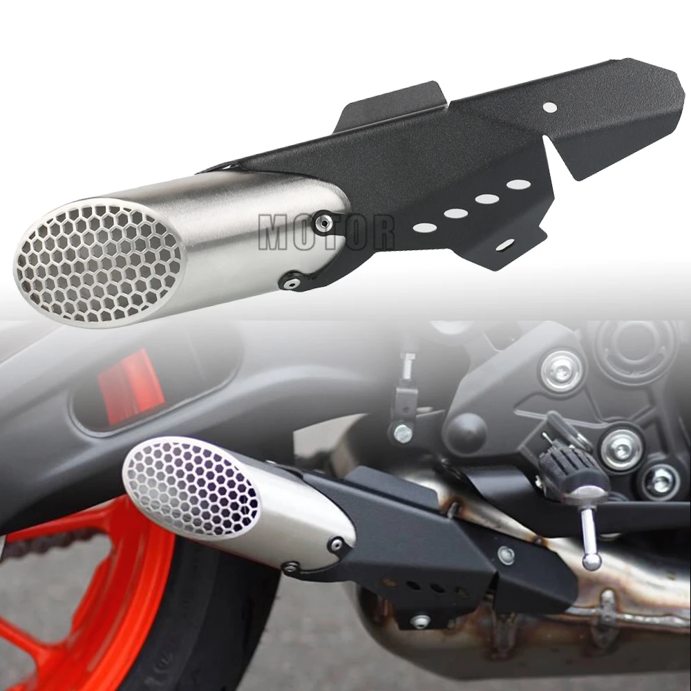 Nuovo Motociclo Originale Per Yamaha Mt-07 2021 Mt07 Mt 07 Stile Motore Coperchio Di Scarico Protezione Tubo Di Scarico In Alluminio Inox