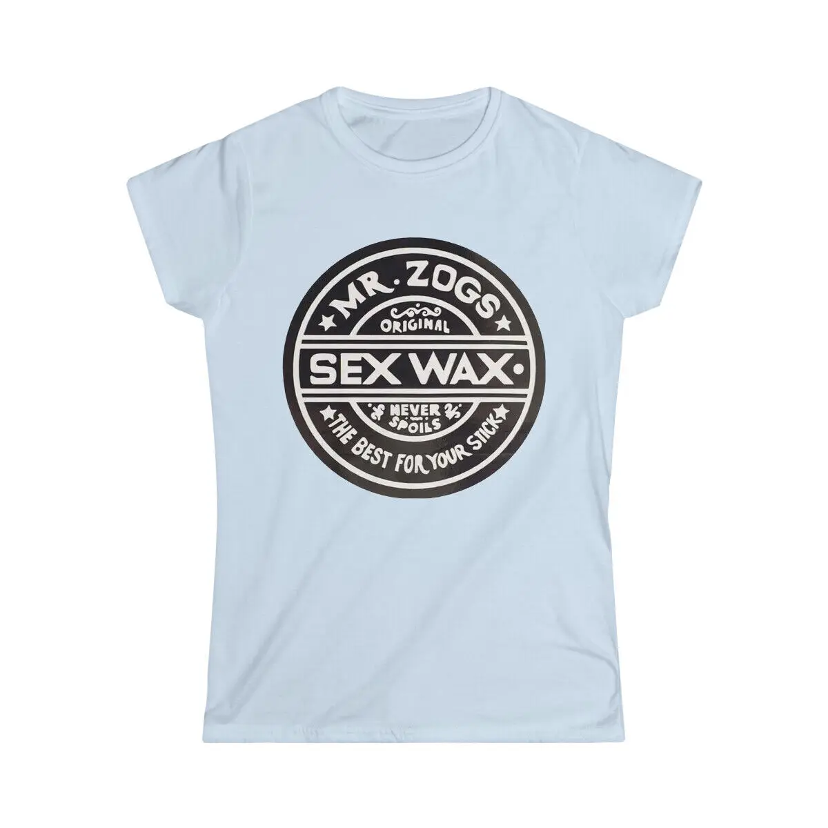 Mr. Zogs Sex Wax Large Black Logo Premium T-Shirt Outlaw Surf Womens