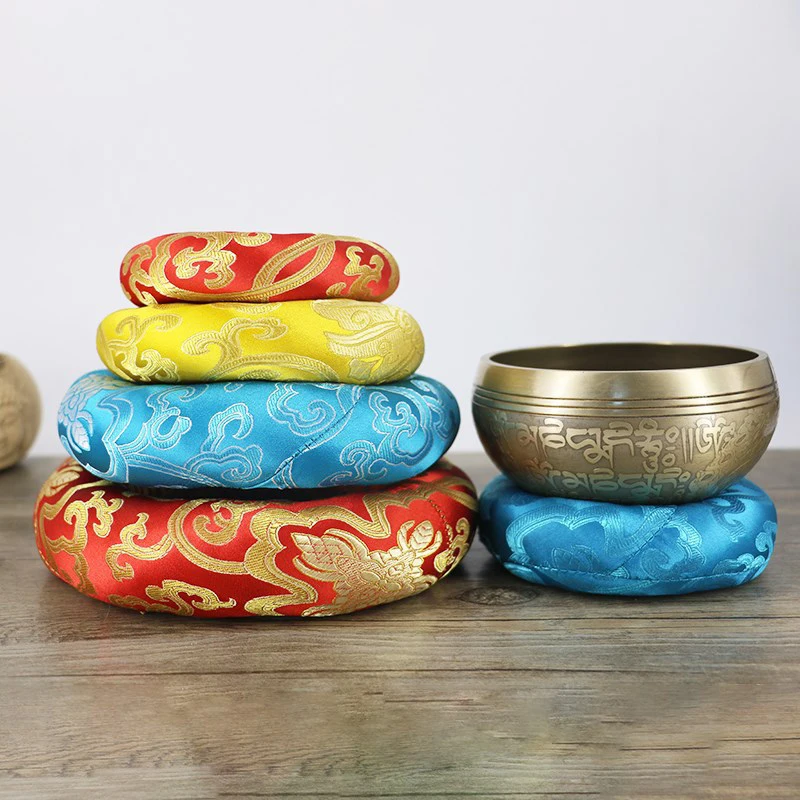 Yoga Tibetano Ciotola Di Canto Mat Himalayano Martellato A Mano Chakra Meditazione Religione Credenza Buddista Decorazione Della Casa Colore Rndom