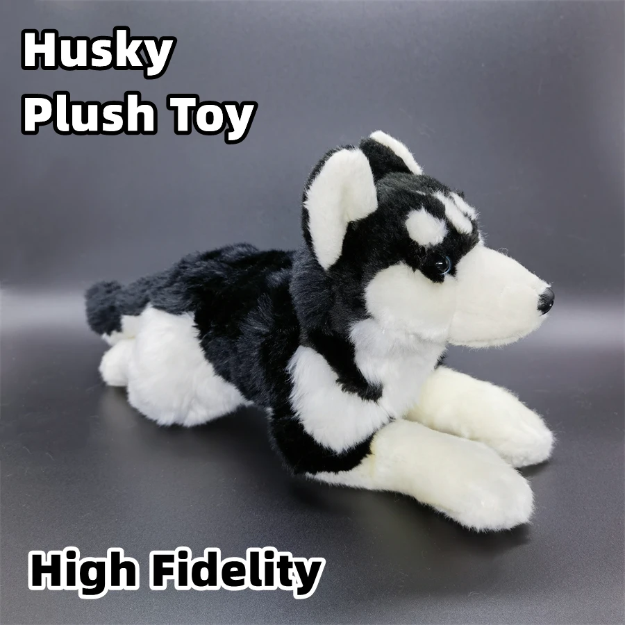 Husky Dog High Fidelity Anime Cute Plushie Eskimo Sled Dog Peluche Animali Realistici Simulazione Bambola Di Pezza Kawai Toy Gifts