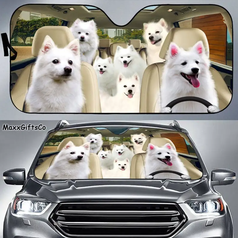 Parasole Per Auto Americano Eskimo, Parabrezza Americano Eskimo, Parasole Automatico Per Cani Di Famiglia, Accessori Per Auto Per Cani, Amore American