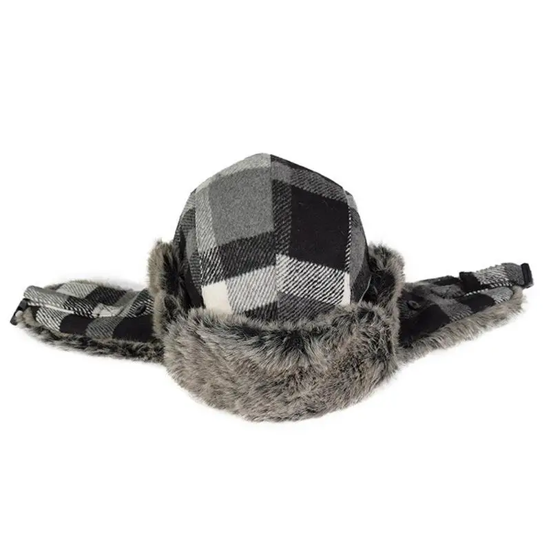 Pilot Trapper Hat Winter Bomber Hat Paraorecchie Cappello Eschimese Bomber Unisex Antivento Cappello Eschimese Cappello Da Caccia Caldo Per Escursioni