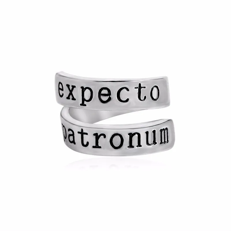Gioielli Retrò Expecto Patronum Letter Rings Per Regali Cosplay Per Donne E Bambini