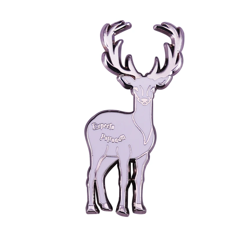 White Stag Edreto Patronum Smalto Duro Pin Perfect Patronus Collector Item Per Fan Di Wizarding
