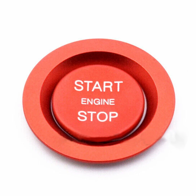 Car Interior Engine Start Stop Button Cover Trim Fit For Land Rover Discovery Range Rover Jaguar Xe Xj Xf Xfr Lega Di Alluminio Rossa