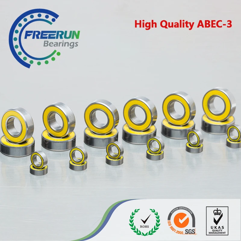 Mugen Mbx8 / Mbx8Eco 24Pcs Kit Cuscinetti A Sfere Metrico Giallo Gomma Sigillata