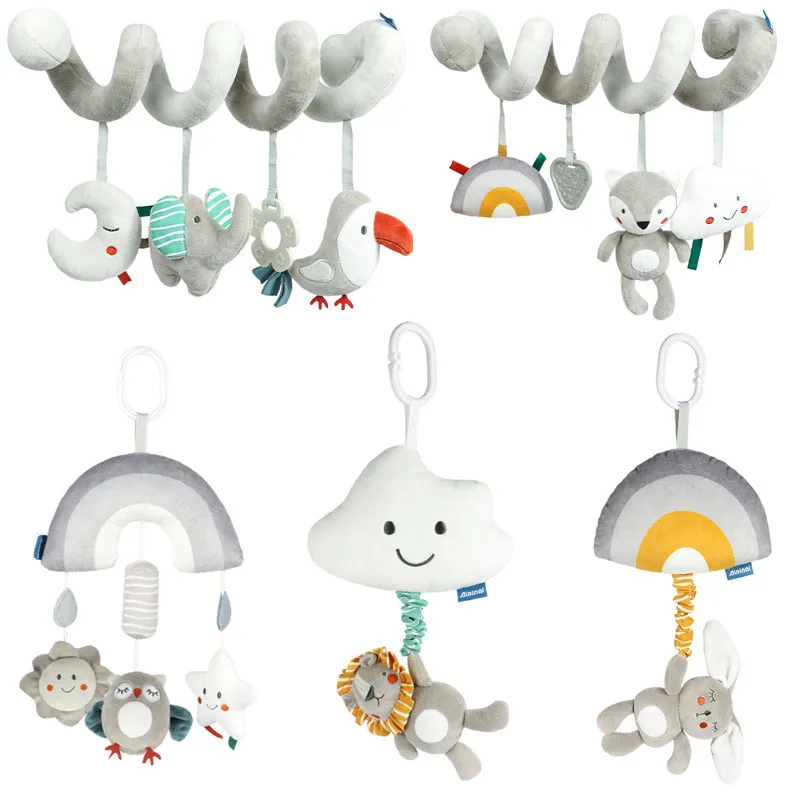 Baby Nordic Bed Sonagli Hanging Toys Toddler Spiral Carrozzina Giocattolo Carrozzina Peluche Gufo Mobile 0 6 12 Mesi Passeggino Hang Girl