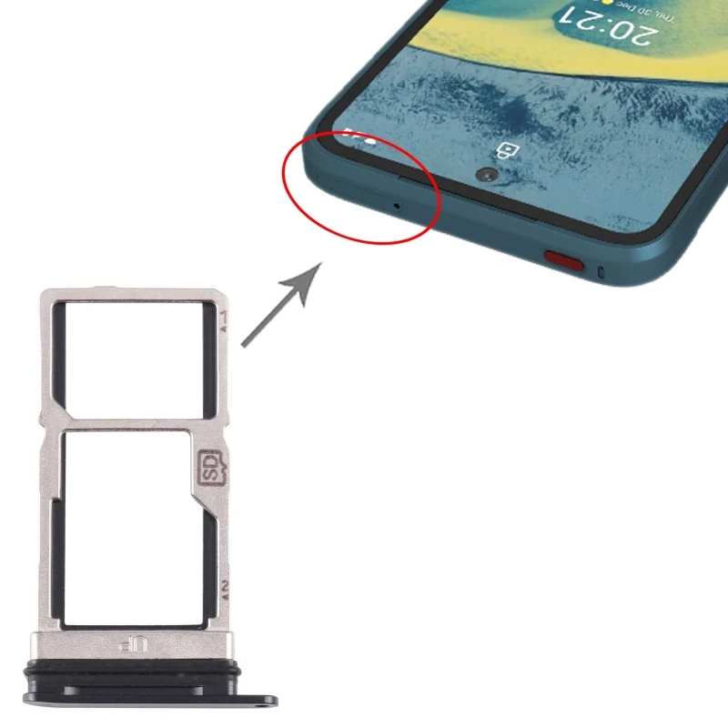 Vassoio Per Sim Card Originale Al 100% + Vassoio Per Scheda Sim / Micro Sd Per Nokia Xr20