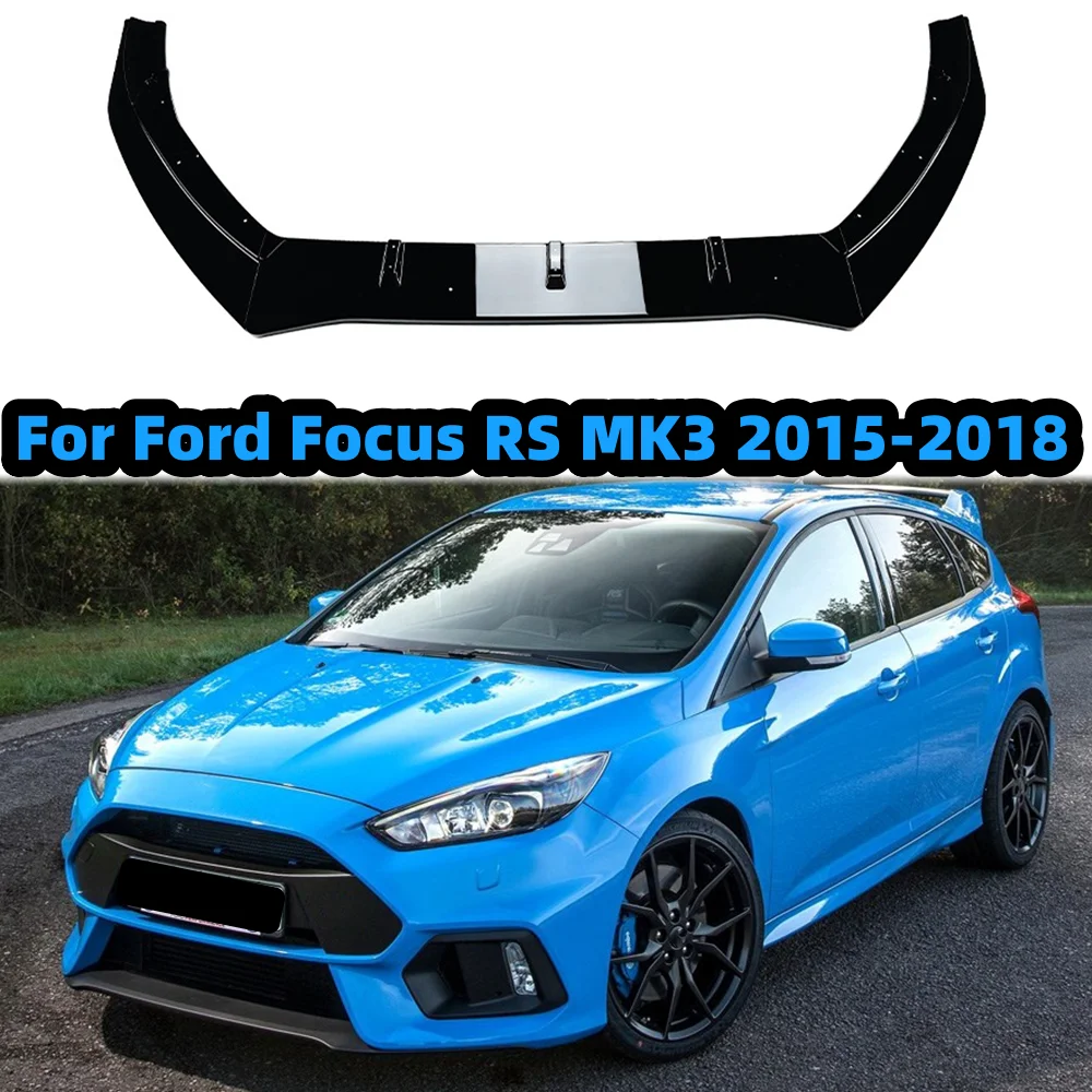 Auto Paraurti Anteriore Lip Splitter Diffusore Body Kit Spoiler Paraurti Protezione Per Ford Focus Rs Mk3 2015-2018