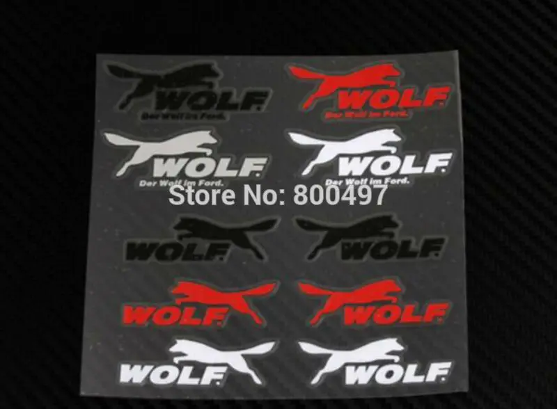 New Car Styling Fashion Creative Auto Decorative Wolf Theme Vinyl Sticker Decal Set Per Ford Focus St Fiesta St Focus Rs