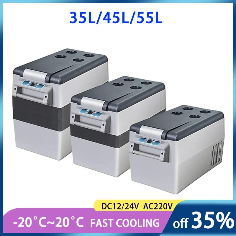 35L 45L 55L Frigorifero Per Auto Alpicool 12V/24V Compressore Portatile Piccolo Congelatore Casa Campeggio 220V Ghiacciaia Mini Frigorifero Veicolo