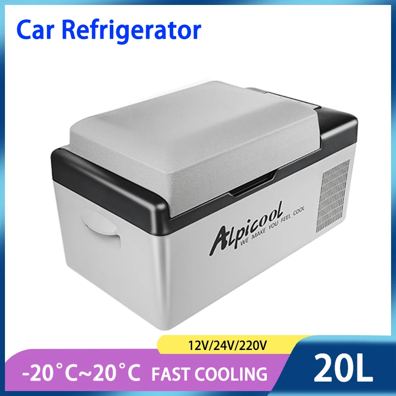 20L Auto Mini Frigorifero Alpicool Compressore Refrigerazione 12/24V 220V Auto Casa Congelatore Camion Portatile Piccolo Frigorifero Per Picnic