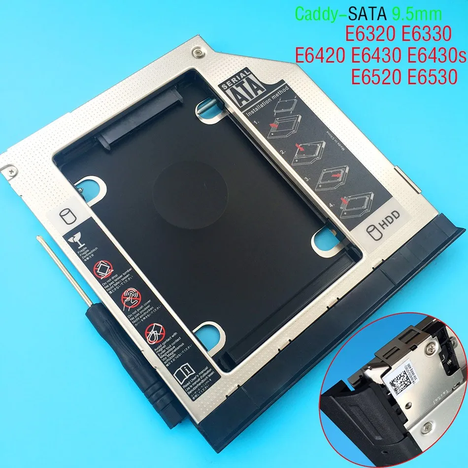 New Sata 2Nd Hdd Ssd Hard Drive Caddy Di Ricambio Per Dell E6420 E6520 E6430 E6430S E6530 Hard Drive Caddy