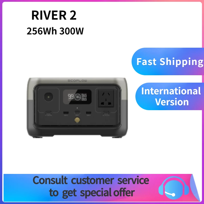 Ecoflow River 2 Power Station Portatile Power Multiple Devices Fast Charge, Per Campeggio, Camper, Outdoor