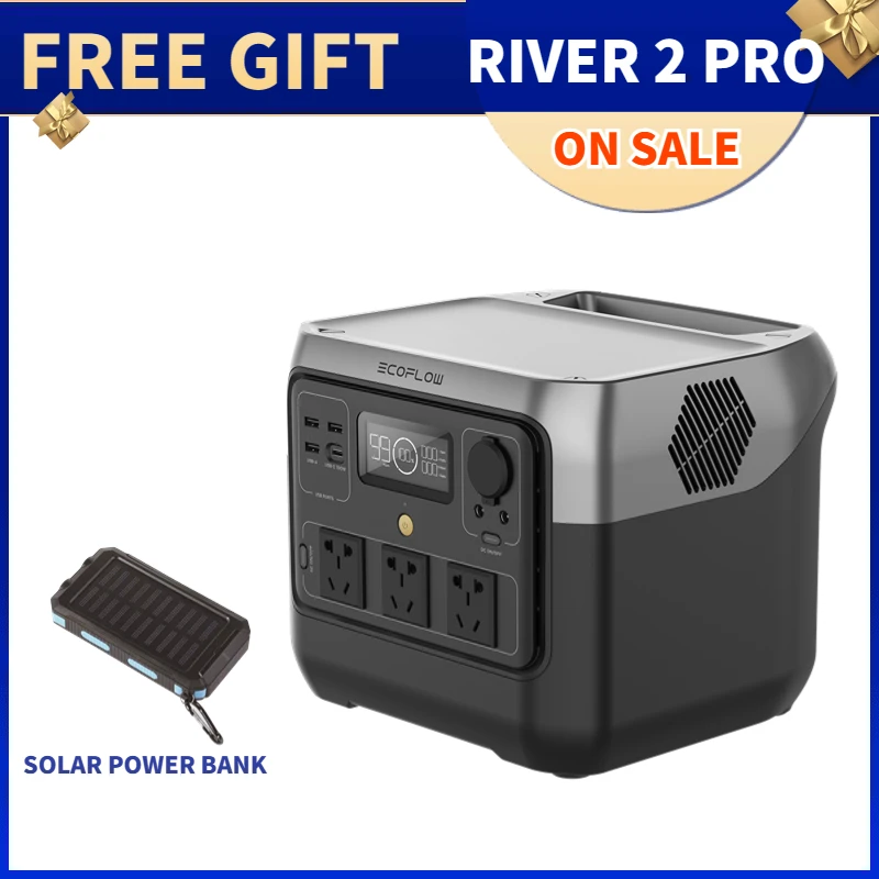 Ecoflow River 2 Pro 768Wh 800W Centrale Elettrica Portatile Ricarica Rapida 70 Min Batteria Lifepo4 Presa Cn