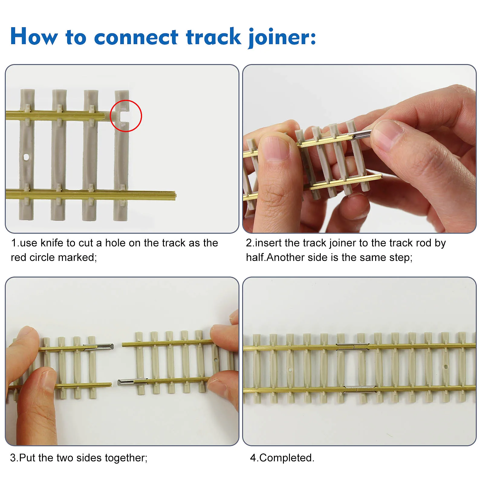 Gd02 50 Pezzi Piko Bachmann Fishplates Ho Scale 1:87 Track Rail Joiner