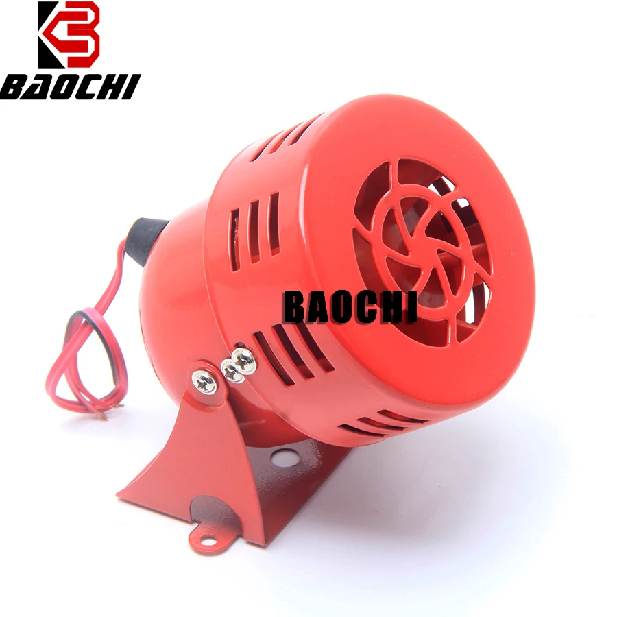 Universale 12V 24V Car Drive Air Horn Alarm Corno Rosso Per Camion Nave Treno Tornado Avvertimento Corno Electr Sirena Altoparlante Macchina Giocattol