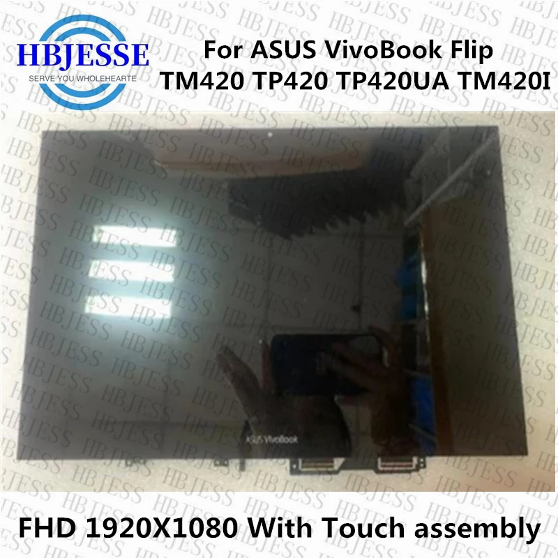 14.0 Lcd Per Asus Vivobook Flip 14 Tm420 Tm420U Tm420I Tm420Ia Tp420 Tp420Ua Touch Digitizer Led Display Screen Assembly