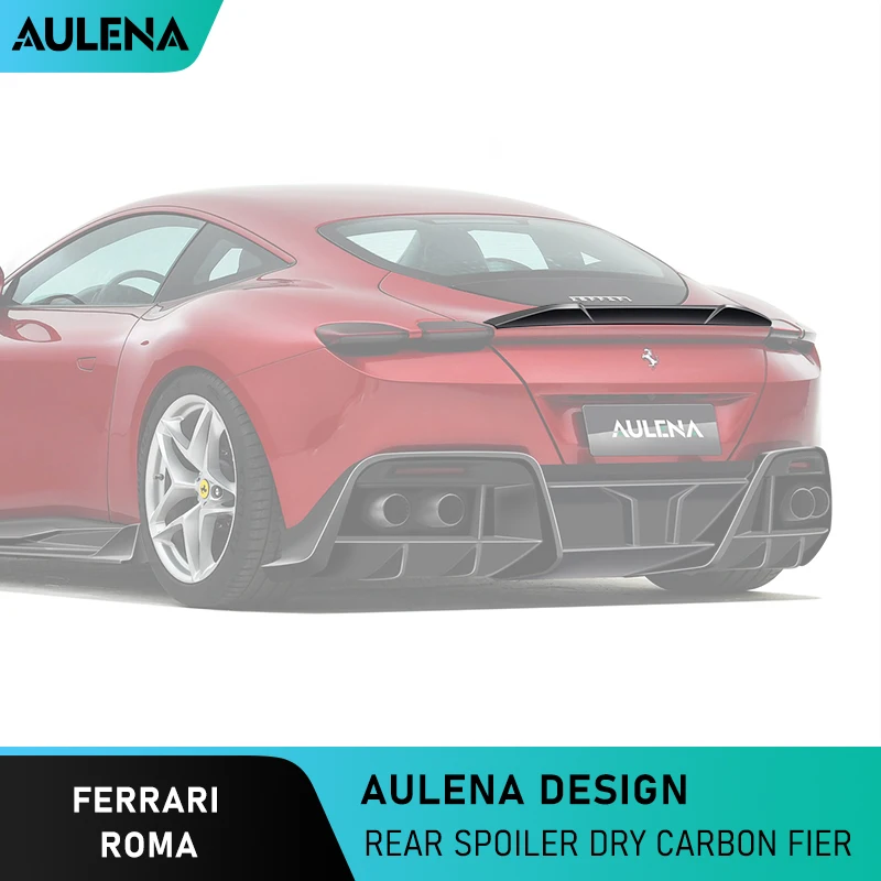 Aulena Design Dry Carbon Fiber Body Kit Spoiler Posteriore Paraurti Posteriore Lip Dry Carbon Per Ferrari Roma Aero Kit