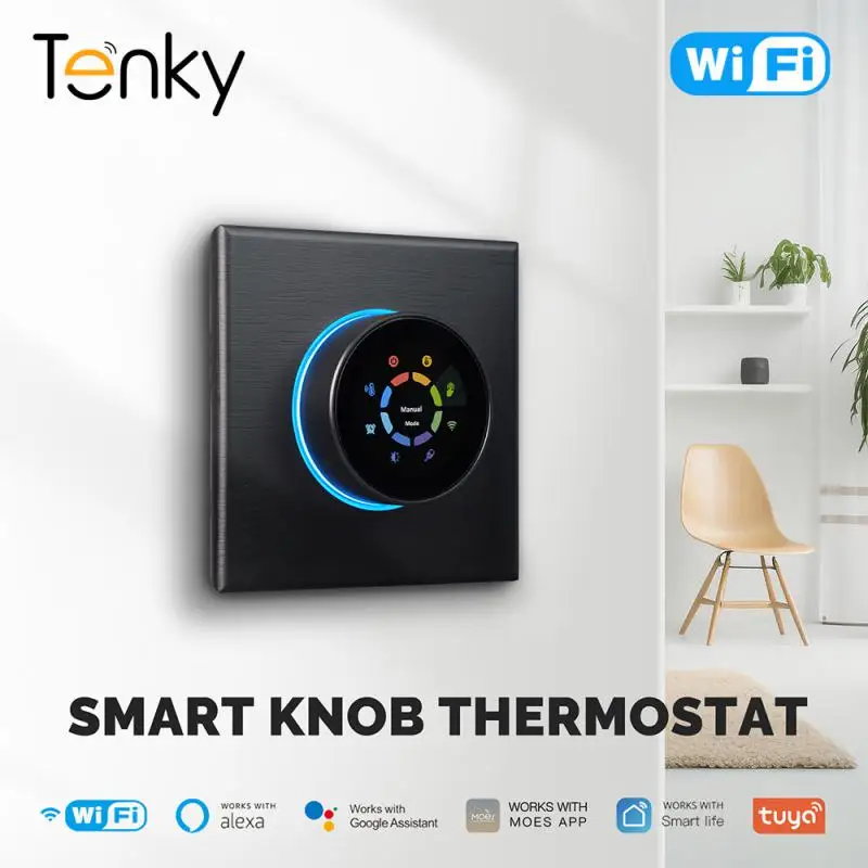 Wifi Smart Home Manopola Di Riscaldamento Termostato Regolatore Di Temperatura Per Caldaia A Gas D'Acqua Riscaldamento Elettrico Funziona Con Alexa Go
