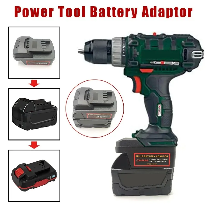 Convertitore Adattatore Batteria Per Batteria Al Litio Milwaukee 18V Per Accessori Per Elettroutensili Parkside 20V Pap20A1 Pap20A3