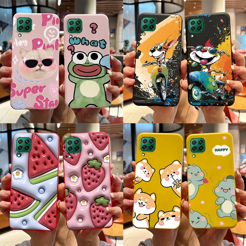 Per Huawei P40 Lite P40 Lite E Coque Custodie Morbide In Silicone Cover Cute Bear Frog Per Hauwei P40Lite P 40 Lite E Fundas Bumper