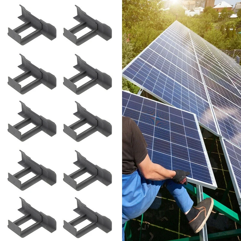 10Pcs Photovoltaic Panels 30/35/40Mm Thickness Water Drained Away Clips Solar Panel Frame Auto Remove Stagnant Water Dust Parts