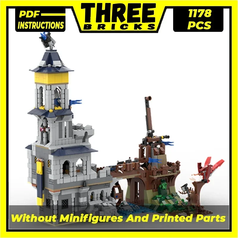 Moc Building Bricks Castello Militare Modello Black Falcon Trebuchet Technology Blocchi Modulari Regalo Giocattoli Di Natale Set Fai Da Te Assemblaggi