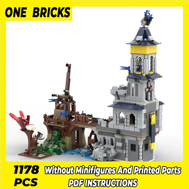 Moc Building Bricks Castello Militare Modello Black Falcon Trebuchet Technology Blocchi Modulari Regalo Giocattoli Di Natale Set Fai Da Te Assemblaggi