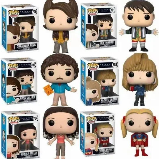 Funko Friends Tv Chandler Bing Joe Tribbiani Rachel Green Febe Buffay Monica Ross Geller Action Toy Figure Model Toys