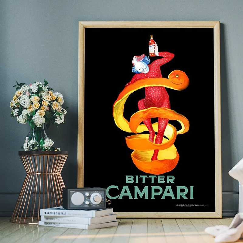 Amaro Campari Vintage Poster Print Food & Drink Wall Art Pictures Alcohol Advertising Canvas Painting Restaurant Bar Home Decor