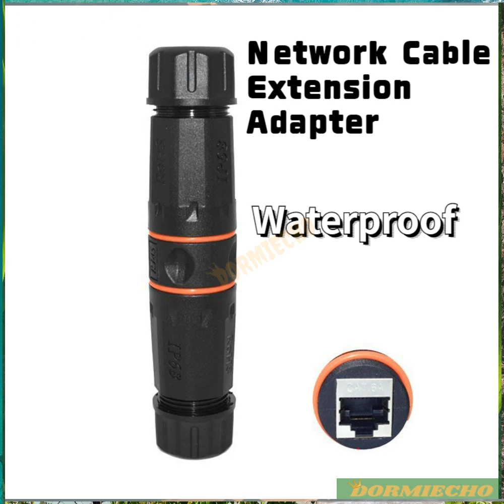 Brand New Network Cable Extension Adapter For Cat6A Ip68 M23 Rj45 Ethernet Lan Shielded Rj 45 Female Waterproof Connector
