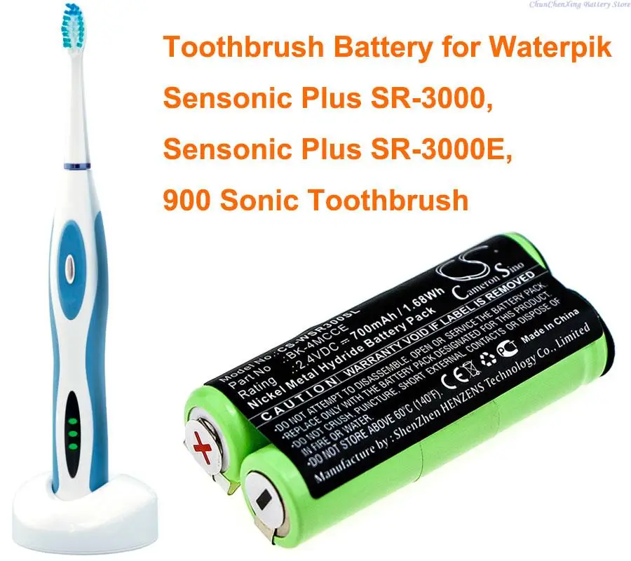 Cameron Sino 700Mah Batteria Bk-4Mcce Per Waterpik Sen Sonic Plus Sr-3000, Sen Sonic Plus Sr-3000E, 900 Sonic Spazzolino Da Denti
