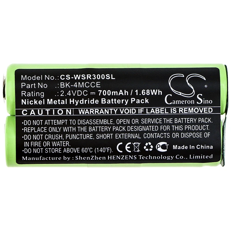 Cameron Sino 700Mah Batteria Per Waterpik Sen Sonic Plus Sr-3000 Sen Sonic Plus Sr-3000E 900 Spazzolino Sonico Bk-4Mcce