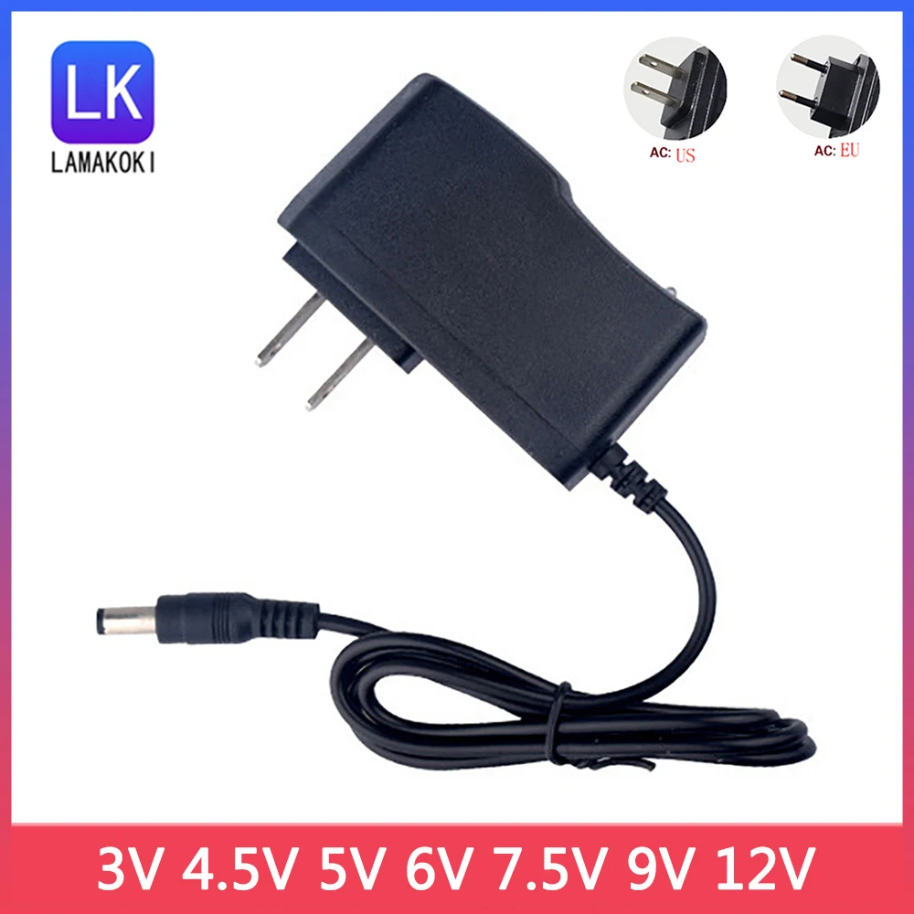Alimentatore Adattatore 3V 4.5V 5V 6V 7.5V 9V Caricabatterie Per Decathlon Ellittica Cross Trainer 5.5-2.5Mm Compatibile Con 5.5-2.1Mm