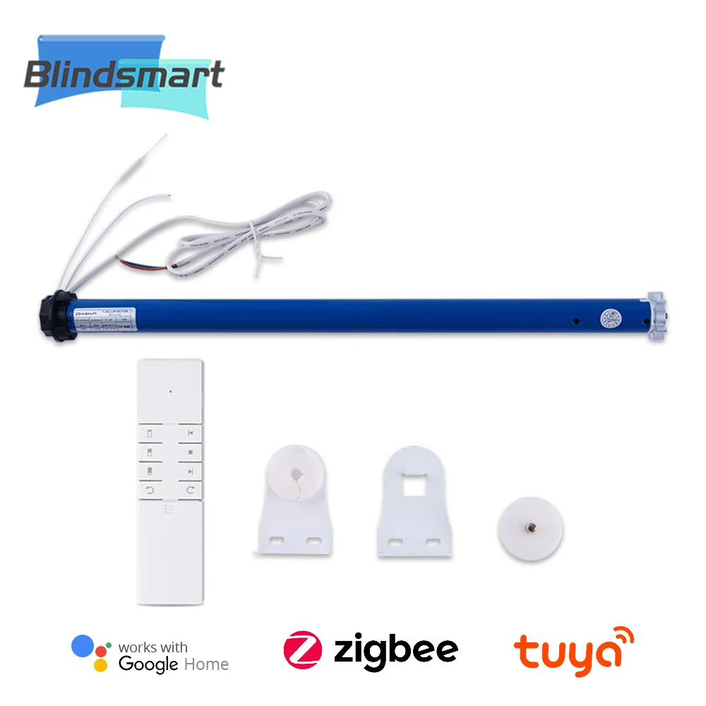 Blindsmart Tuya Zigbee 2N Smart Roller Shade Curtain Motor Per 37 38Mm Tube Smart Life App Alexa Google Home Voice Control