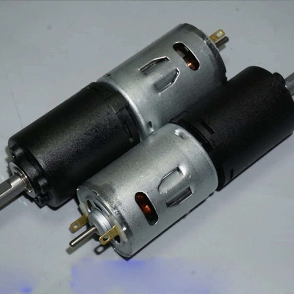 1Pcs Mini 28Mm 3-Stage Planetary Gear Motor Dc 5V-24V 100Rpm Slow Speed Dual Output Shaft 385 Reducer Large Torque Motor  Robot