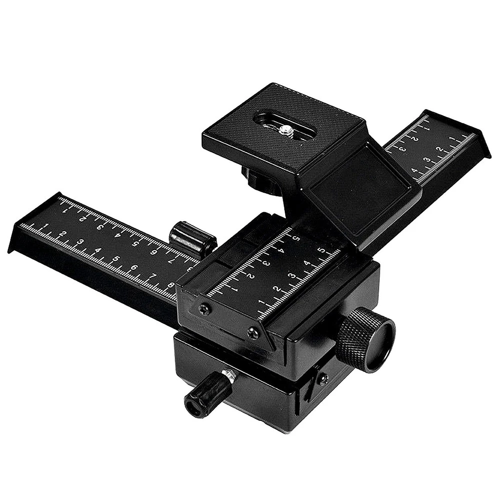 Pro 4-Way Macro Focusing Focus Treppiede Rail Slider Head /Close-Up Per Canon Nikon, Pentax, Sony Digital Slr Camera