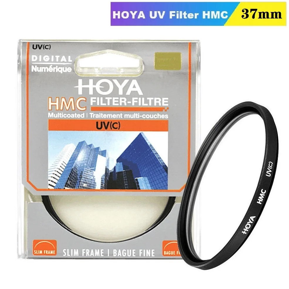 Hoya Uv(C) Hmc 37Mm Filter Slim Frame Digital Multicoated Hmc Per Nikon Canon Sony Camera Lens Protection