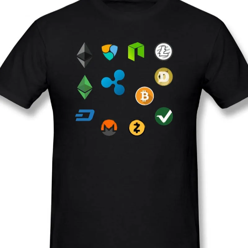 Maglietta Bitcoin Cash Fork Ethereum Nem Dash Monero Zcash Mining Neo Litecoin Ripple Cryptocurrency Tee 100% Cotone T Shirt