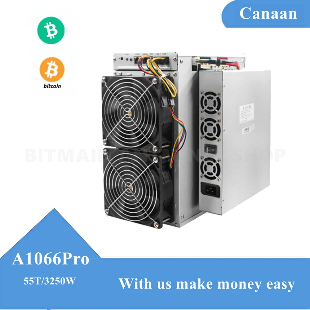 Avalon Miners A1066 55Th/S Block Chain Mining Btc Bitcoin Avalonminer Asic Miner Con Alimentatore