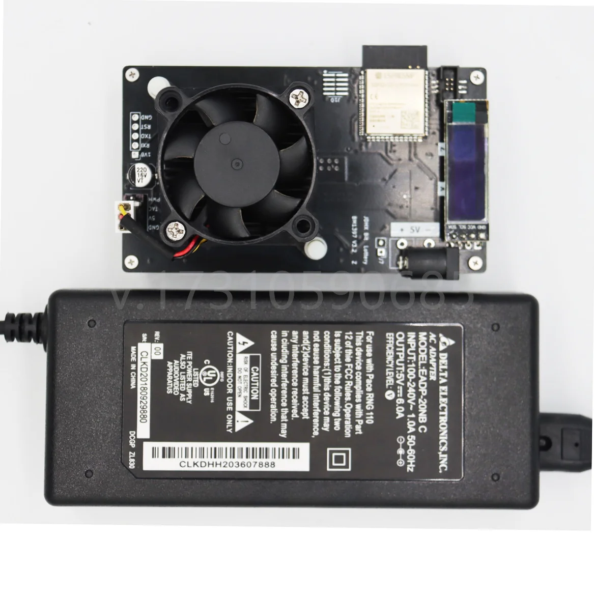 Bitaxe Lotto Btc Mining Machine Axeos 350Gh/ 10W Con Alimentatore Bitcoin Solo Mining Mining A Basso Costo