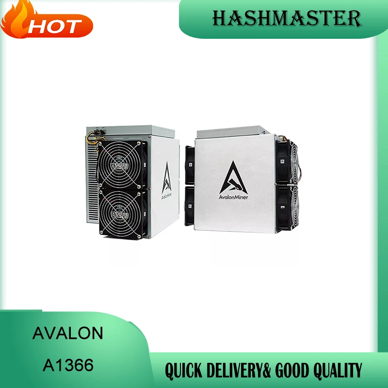 Avalonminer 1366 130T Hash Bitcoin Miners Psu Incluso A1366 3250Watt Consumo Energetico Btc Mining
