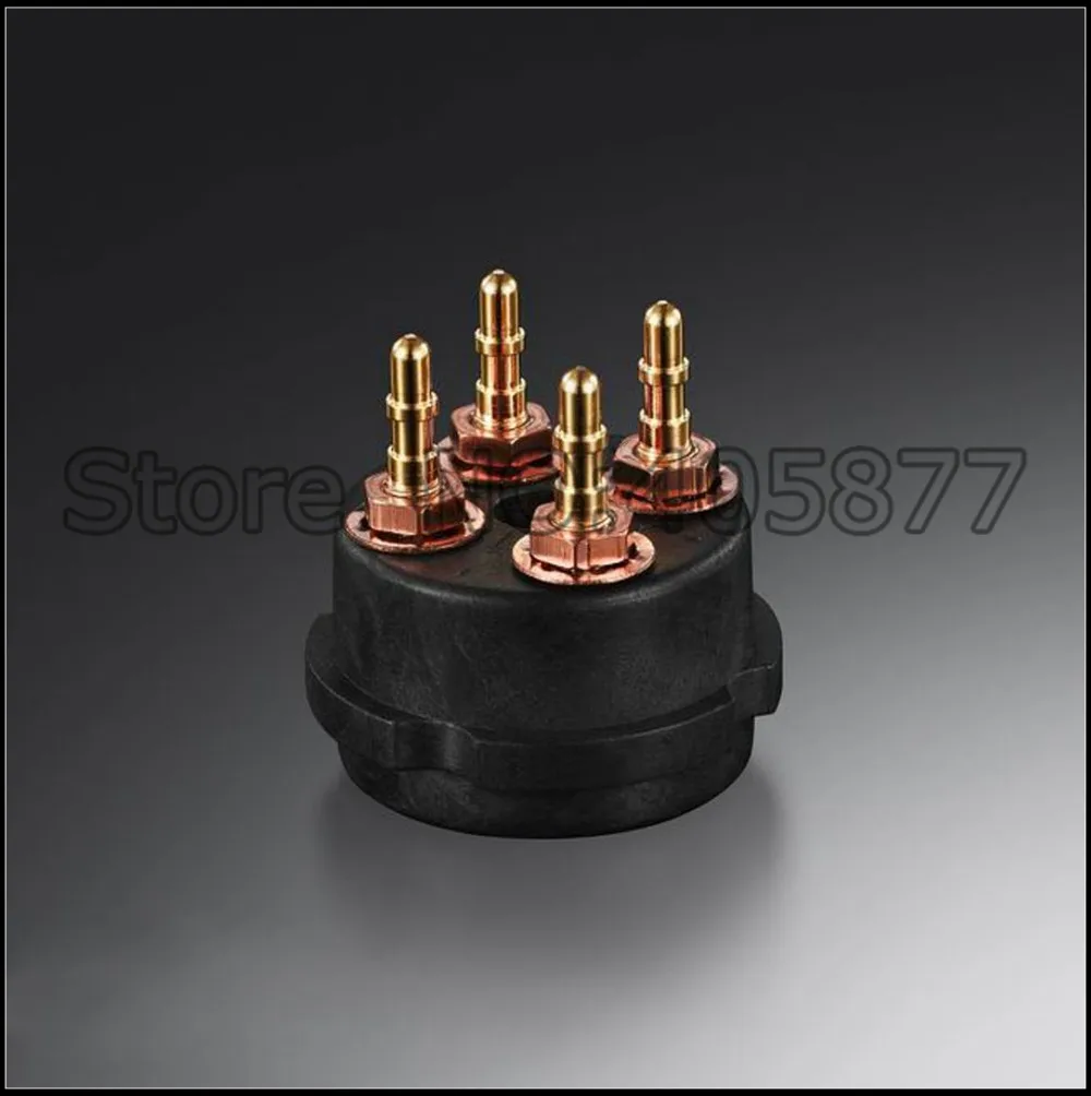 4 Pz Spedizione Gratuita Cmc Bachelite Pin Presa Tubo, Targa D'Oro Pin Di Rame, Per 2A3, 300B, Fu-811, 274A