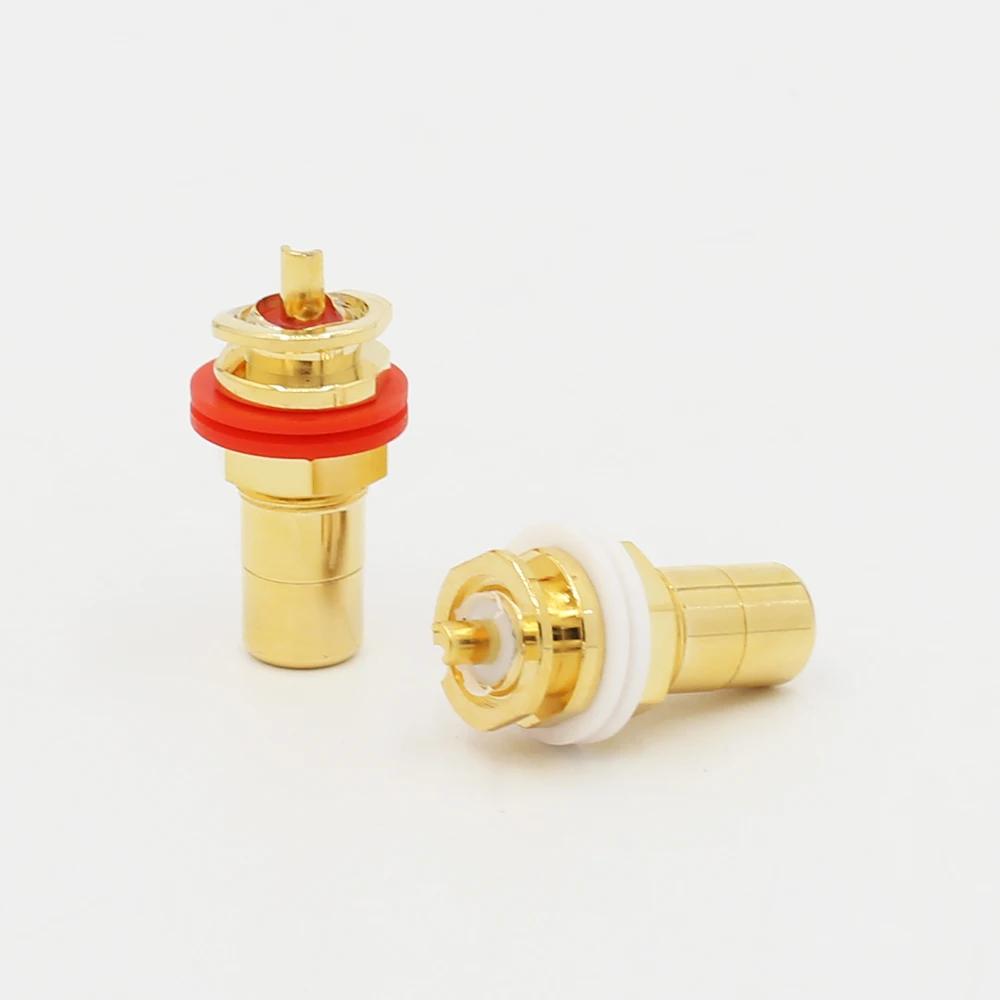 Prese Terminali Rca Jack Rca Placcate Oro 24K Di Alta Qualità Jack Placcato Oro 4 Pezzi