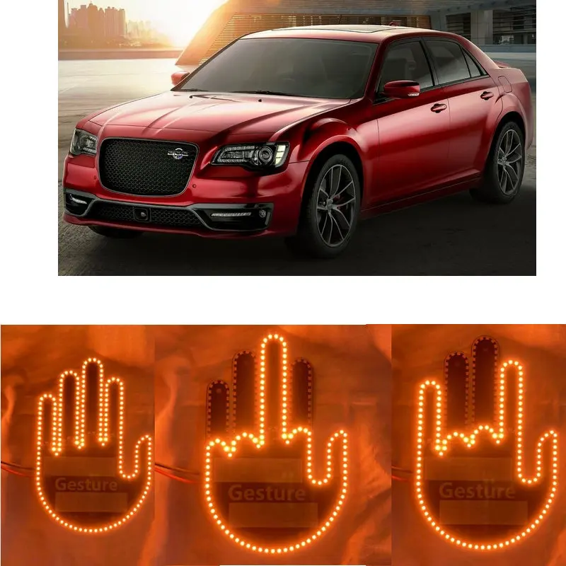 1Set Car Finge Strobe Gesture Light Per Chrysler 300C 300M 300 200 Crossfire Grand Voyager 5 Neon Airflow Concept Pacifica