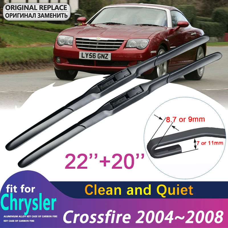 Per Chrysler Crossfire 2004 ~ 2008 2005 2006 2007 Parabrezza Anteriore Tergicristalli Auto Tergicristallo Accessori Auto