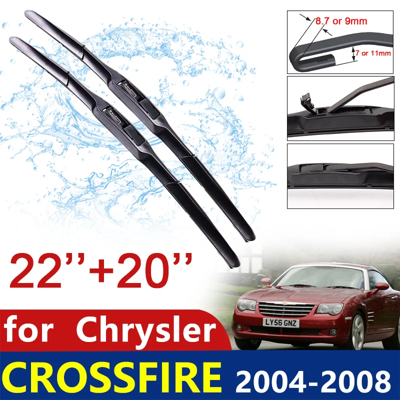 Per Chrysler Crossfire 2004 ~ 2008 2005 2006 2007 Parabrezza Anteriore Tergicristalli Auto Tergicristallo Accessori Auto