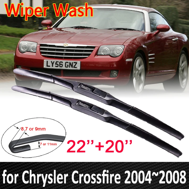 Per Chrysler Crossfire 2004 ~ 2008 2005 2006 2007 Parabrezza Anteriore Tergicristalli Auto Tergicristallo Accessori Auto