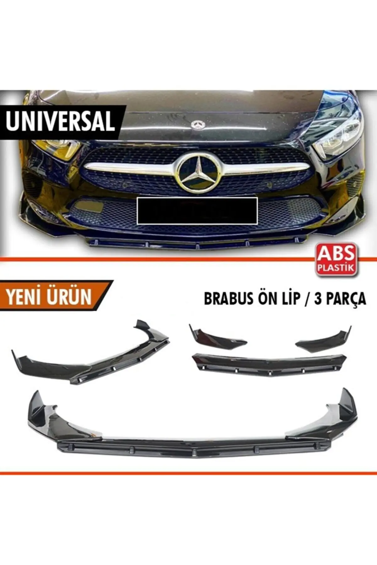 Chrysler Crossfire 3 Para Lux Brabus Progettato Inserto Paraurti Anteriore Labbro Nero Pianoforte